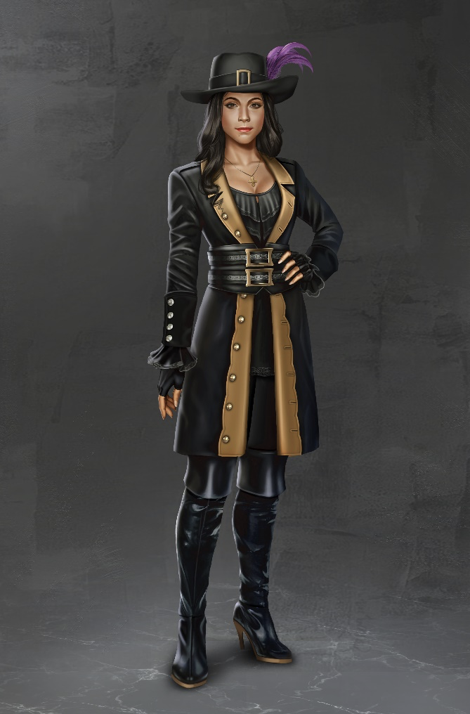 Artists depiction of Anna Reed from the Black Sun series